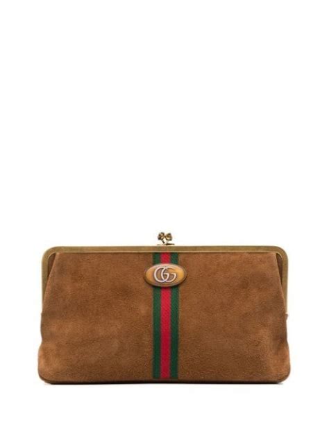 gucci brown suede clutch|gucci handbags for women.